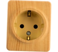 Розетка ЭРА 11-2203-11 2P E Schuko, 16A-250В, IP20, ОУ, Эксперт, сосна Б0020687
