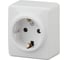 Розетка ЭРА 11-2203-01 2P E Schuko, 16A-250В, IP20, открытой установки, Эксперт, белый Б0020685 4