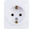 Розетка ЭРА 11-2203-01 2P E Schuko, 16A-250В, IP20, открытой установки, Эксперт, белый Б0020685 1