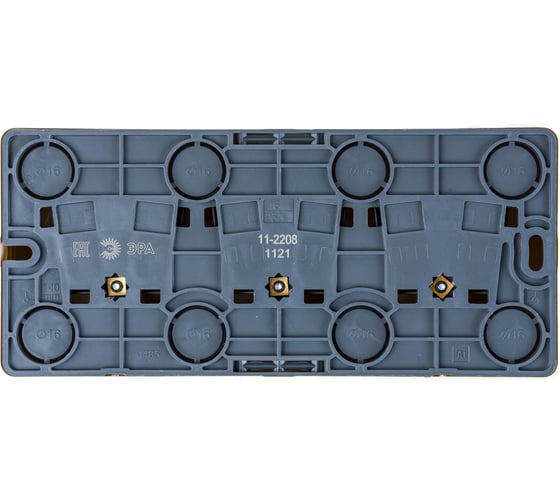 Розетка ЭРА 11-2208-02 3х2P E Schuko, 16A-250В, IP20, ОУ, Эксперт, сл.кость Б0020701