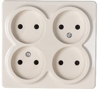 Розетка ЭРА 11-2210-02 4х2P, 16A-250В, IP20, ОУ, Эксперт, сл.кость Б0020707