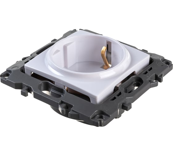 Розетка ЭРА 12-2001-01 2P E Schuko, 16A-250В, IP20, без м.лапок, 12, белый Б0014681