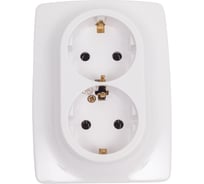 Розетка ЭРА 12-2006-01 2X2P E Schuko, 16А-250В, б.л., 12, белый Б0038808