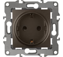 Розетка ЭРА 12-2001-13 2P E Schuko, 16A-250В, IP20, без м.лапок, 12, бронза Б0019308