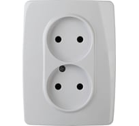 Розетка ЭРА 12-2007-01 2X2P, 16А-250В, б.л., 12, белый Б0038810