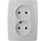 Розетка ЭРА 12-2007-01 2X2P, 16А-250В, б.л., 12, белый Б0038810 1