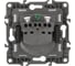 Розетка ЭРА 12-2103-06 2P E Schuko со шторками с крышкой, 16A-250В, IP20, 12, чёрный Б0014698 2