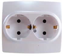Розетка ЭРА 12-2104-15 2X2P E Schuko со шторками, 16A-250В, IP20, 12, перламутр Б0019334