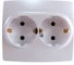 Розетка ЭРА 12-2104-15 2X2P E Schuko со шторками, 16A-250В, IP20, 12, перламутр Б0019334 1
