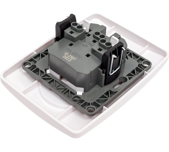 Розетка ЭРА 12-2107-01 2X2P, 16A-250В, IP20, 12, белый Б0031238
