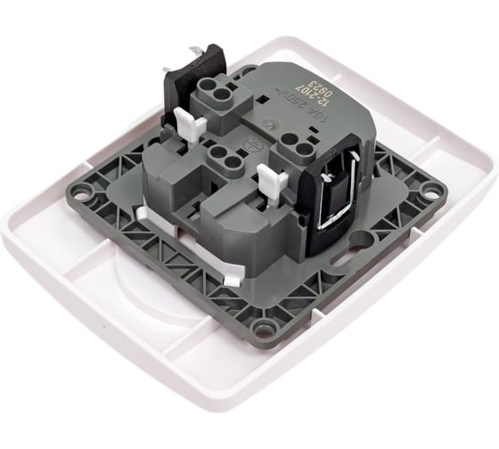 Розетка ЭРА 12-2107-01 2X2P, 16A-250В, IP20, 12, белый Б0031238
