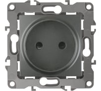 Розетка ЭРА 12-2105-12 2P, 16A-250В, IP20, 12, графит Б0019335