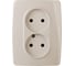 Розетка ЭРА 12-2107-02 2X2P, 16A-250В, IP20, 12, слоновая кость Б0031239 1
