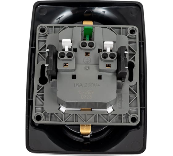 Розетка ЭРА 12-2106-06 2X2P E Schuko, 16A-250В, IP20, 12, чёрный Б0031233