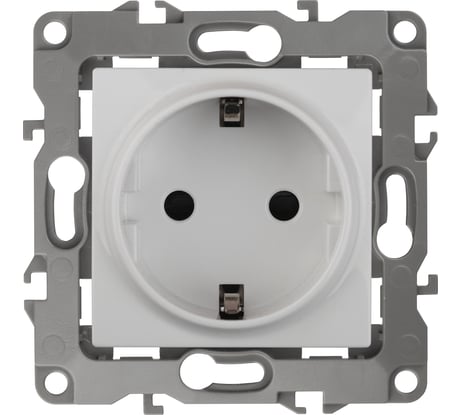 Розетка ЭРА 12-2111-01 2P+E Schuko, 16A-250В, IP20, винт, белый Б0029236