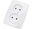 Розетка ЭРА 12-2117-01 2X2P, 16A-250В, IP20, винт, 12, белый Б0031248 1