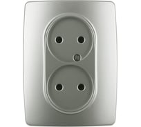 Розетка ЭРА 12-2107-15 2X2P, 16A-250В, IP20, 12, перламутр Б0031247