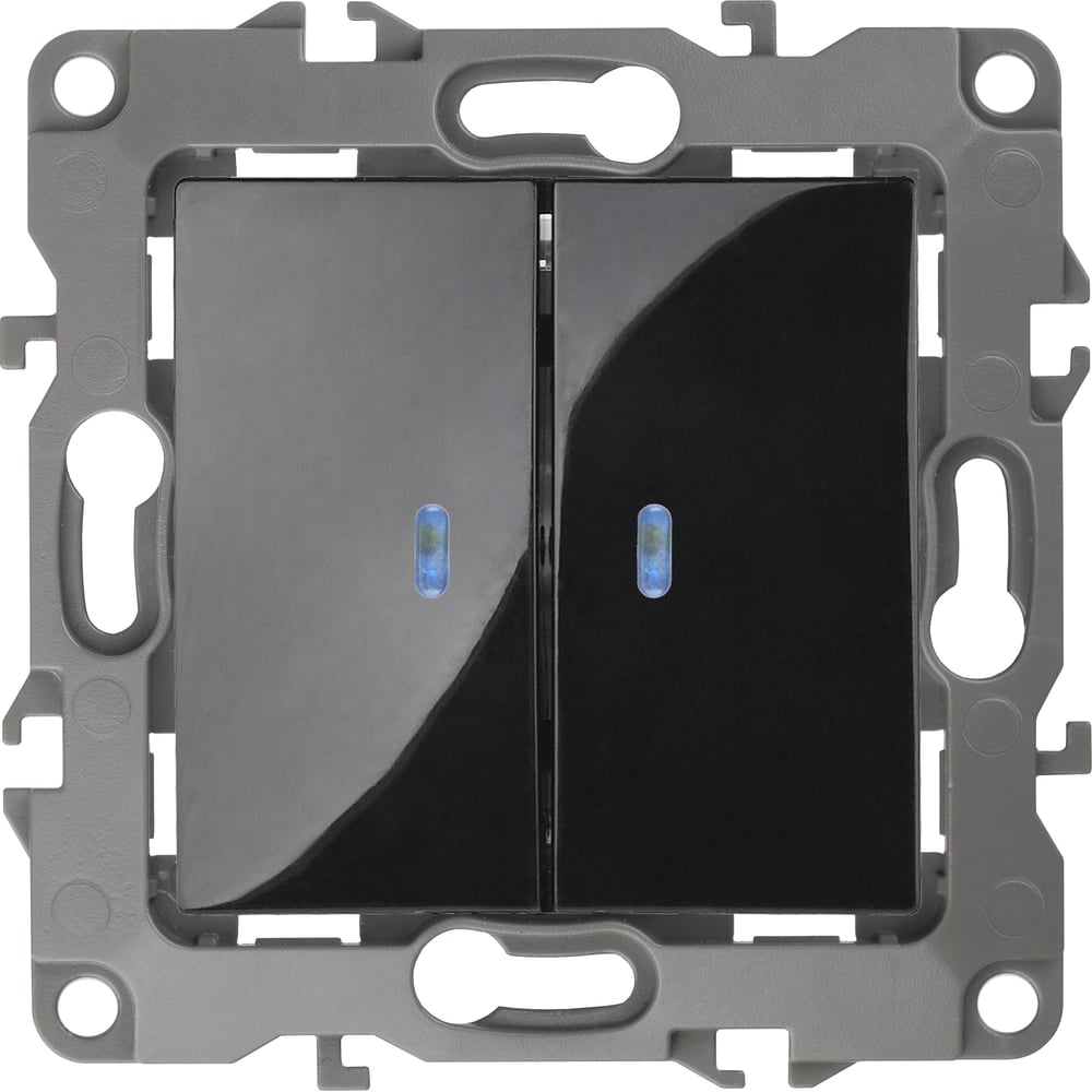 Двойной выключатель с подсветкой ЭРА 12-1105-06 10АХ-250В, IP20, 12 ...