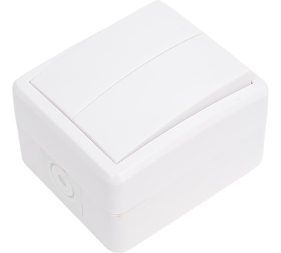 Двойной выключатель с подсветкой ЭРА 11-1405-01 IP54, 10АХ-250В, ОУ, Эксперт, белый Б0020677