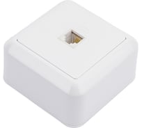 Телефонная розетка Кунцево-Электро ОПТИМА открытой установки, РТ5-7 8013