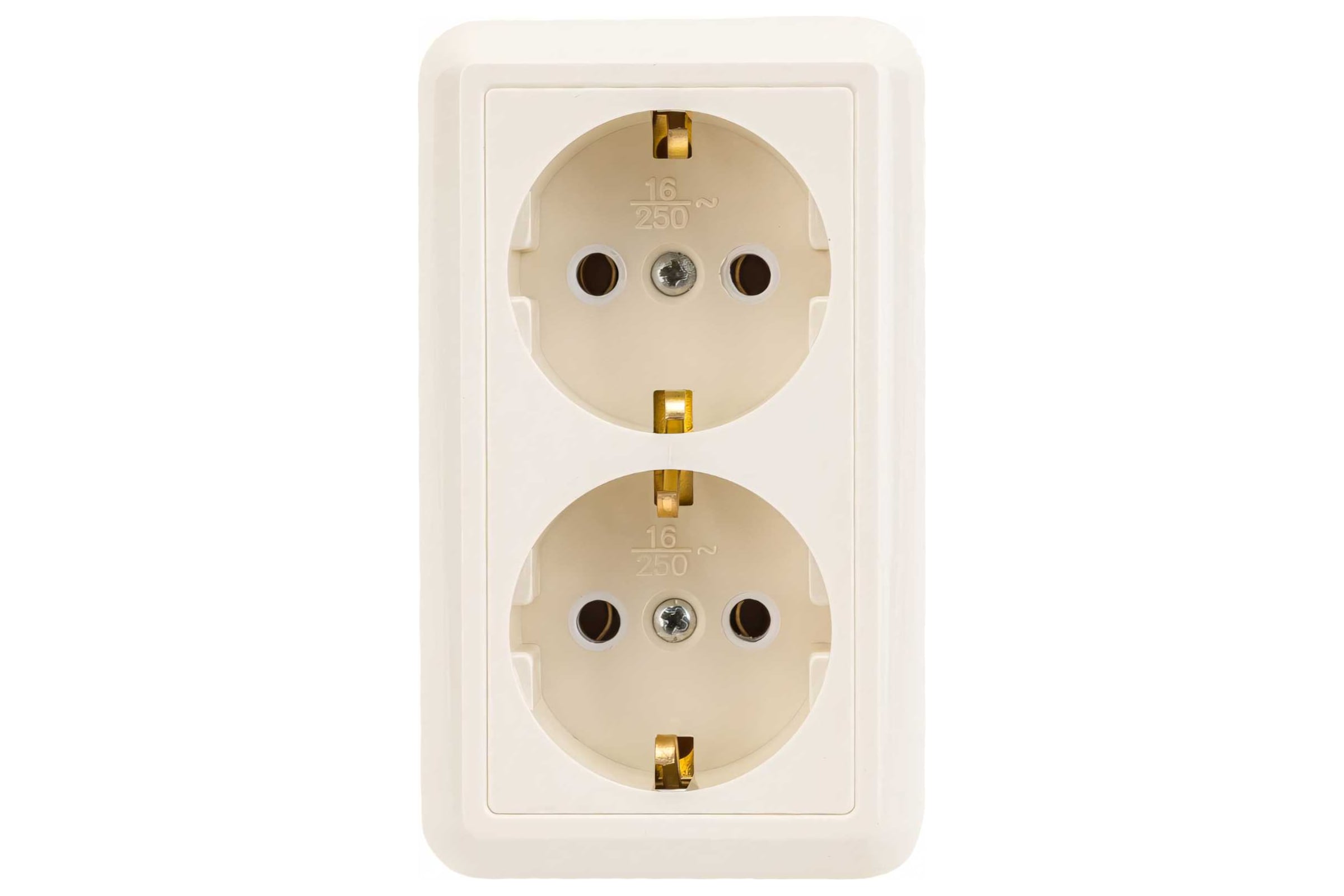 РозеткаКунцево-ЭлектроОПТИМАоткрытойустановкидвухместнаясз/к,16АРА16-374с/к8038