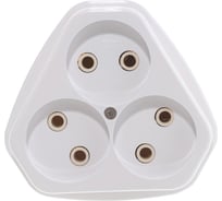 Розетка Кунцево-Электро трехместная открытой установки ток 10А РА10-387 5920