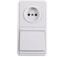 Комбинированный блок Кунцево-Электро БЭЛЛА скрытой уст.ановки выключатель+розетка БКВР-037 5815