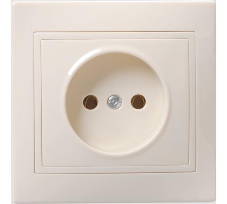 Розетка GENERICA КВАРТА х1 б/з в сборе б/ш,крем ERK13-K33-10-DM