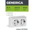 Розетка GENERICA ОКТАВА х2 нар.с/з бел. ERO21-K01-16-DC 2