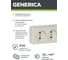 Розетка GENERICA ОКТАВА 2местн. без з/к 10А нар. кремовый ERO20-K33-10-DC 3