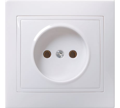 Розетка GENERICA КВАРТА х1 б/з в сборе б/ш,бел ERK13-K01-10-DM