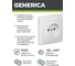 Розетка GENERICA КВАРТА х1 б/з в сборе б/ш,бел ERK13-K01-10-DM 3