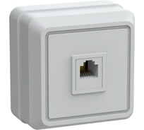 Розетка GENERICA ОКТАВА 1местн. телеф. белый ETO10-K01-DC