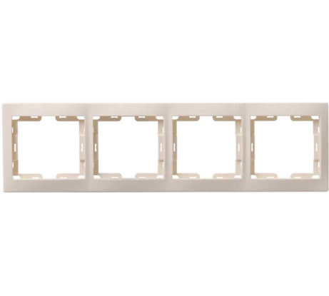 Рамка GENERICA КВАРТА 4местн. горизонт. кремовый EMK40-K33-DM