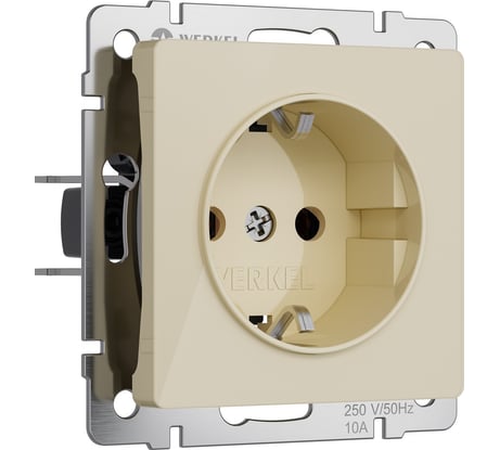 Розетка WERKEL с заземлением (айвори акрил) w1171043 a064060