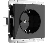 Розетка WERKEL с заземлением (черный акрил) w1171048 a064041