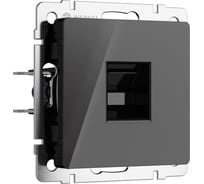 Розетка ethernet rj-45 WERKEL (черный акрил) w1181048 a064046