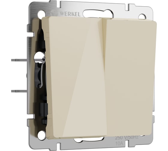 Перекрестный двухклавишный выключатель WERKEL (айвори акрил) w1123043 a064066