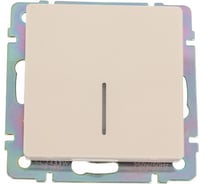 Одноклавишный проходной выключатель WERKEL с подсветкой (айвори акрил) w1112143 a064055