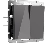 Двухклавишный проходной выключатель WERKEL (графит акрил) w1122044 a064088