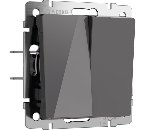 Двухклавишный проходной выключатель WERKEL (графит акрил) w1122044 a064088 1
