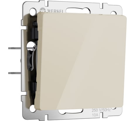 Одноклавишный проходной выключатель WERKEL (айвори акрил) w1112043 a064054