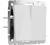 Двухклавишный выключатель WERKEL (белый акрил) w1120041 a064002
