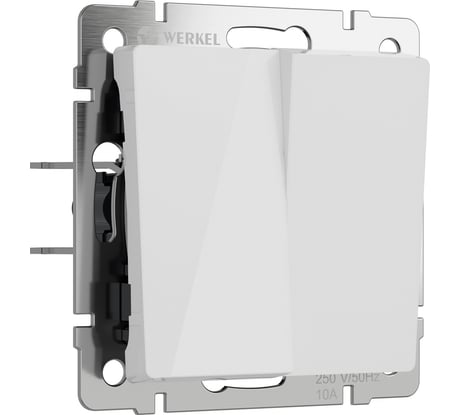 Двухклавишный выключатель WERKEL (белый акрил) w1120041 a064002
