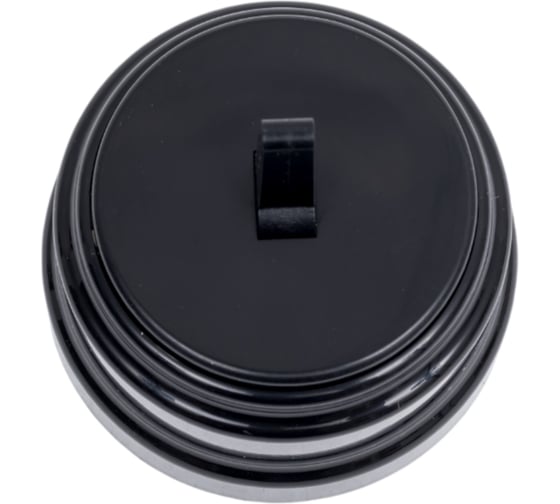 1-клавишный выключатель Bylectrica тумблерный проходной 10А ОУ серия РЕТРО, А610-2265 черный 1