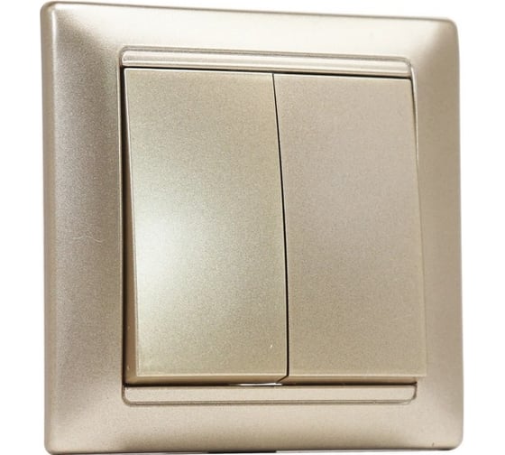 2-клавишный выключатель Bylectrica СУ серия СТИЛЬ, С510-803 шампань
