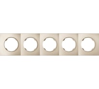 5-местная рамка Bylectrica серия ПРОВАНС квадрат, ЮЛИГ.735212.504 шампань