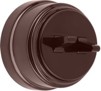 2-клавишный выключатель Bylectrica А56-2214 тумблерный 6А ОУ, серия РЕТРО, шоколад, А56-2214 шоколад