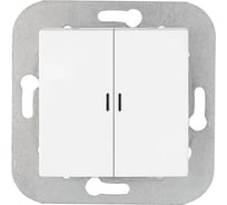 Механизм 2-клавишного выключателя Bylectrica СУ с подсветкой серия УЮТ, белый С510-557