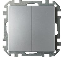 Механизм 2-клавишного выключателя Bylectrica СУ серия СТИЛЬ, С510-527 серебро